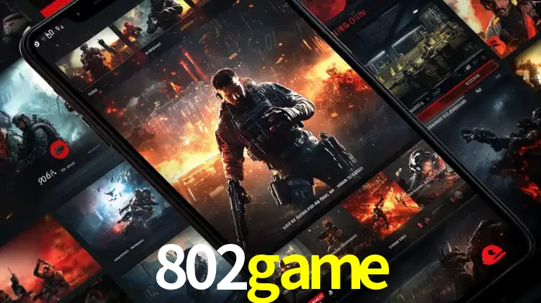 Tela de um celular exibindo uma galeria de jogos de tiro com temática militar, mostrando a variedade de e-sports disponíveis para apostas na plataforma de entretenimento 802game.