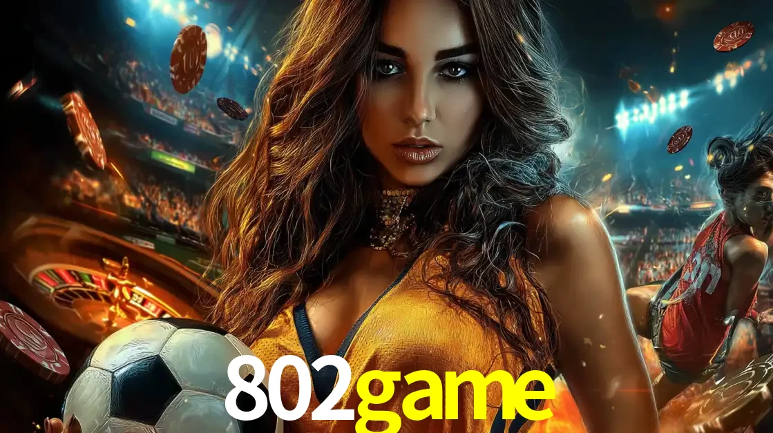 Mulher segurando uma bola de futebol em uma montagem que mistura a paixão esportiva com a emoção da roleta de cassino, tudo disponível na plataforma 802game.